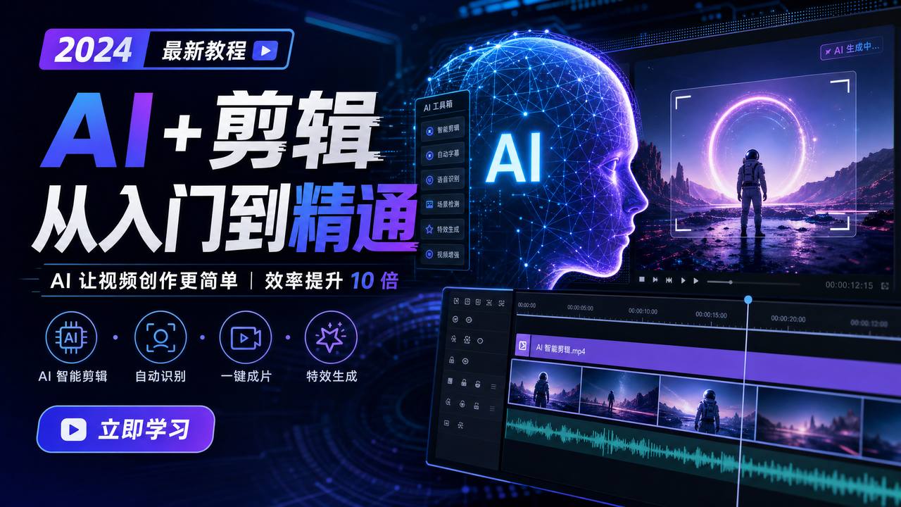 玩物社区AI剪辑传媒教程